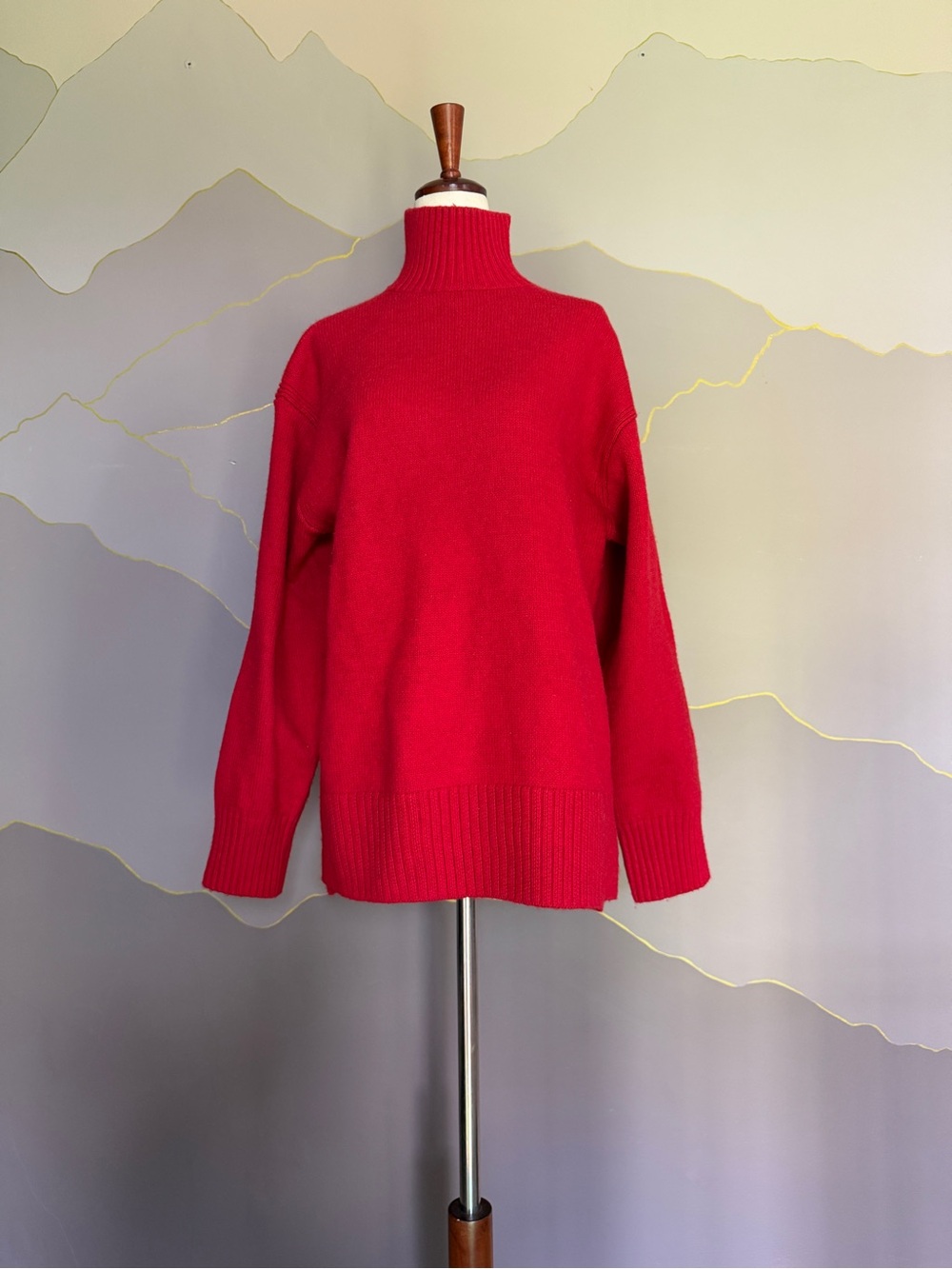 H&M Red Turtleneck Sweater